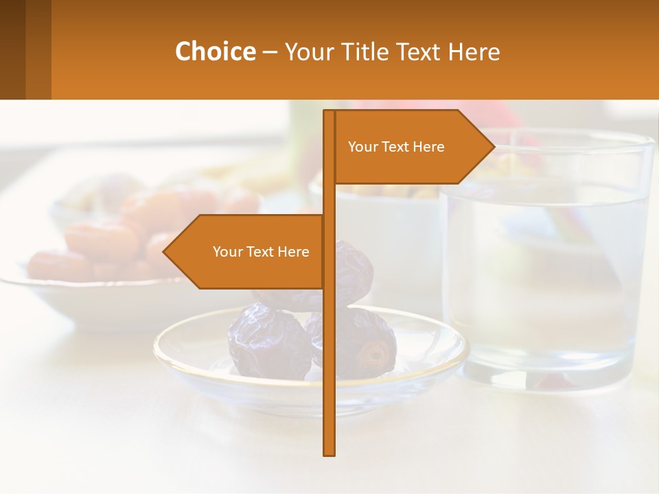 A Table Topped With A Bowl Of Fruit And A Glass Of Water PowerPoint Template