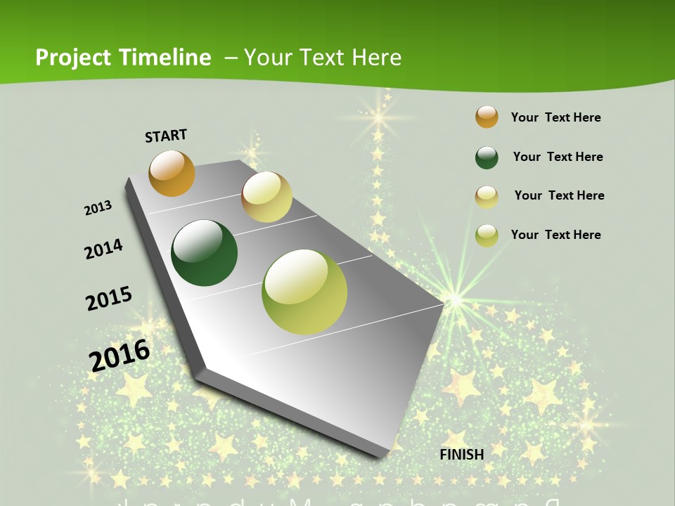 A Green Background With Stars And A Crown PowerPoint Template