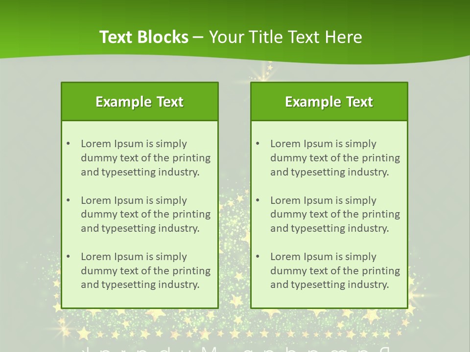 A Green Background With Stars And A Crown PowerPoint Template