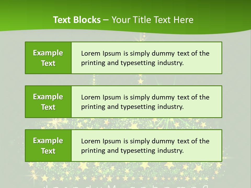 A Green Background With Stars And A Crown PowerPoint Template