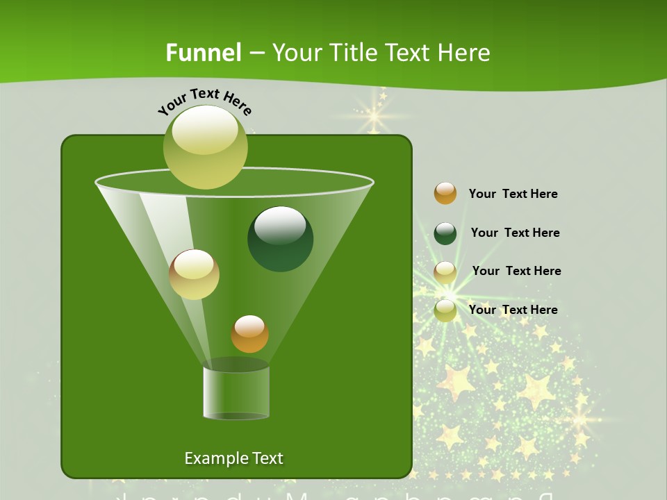 A Green Background With Stars And A Crown PowerPoint Template