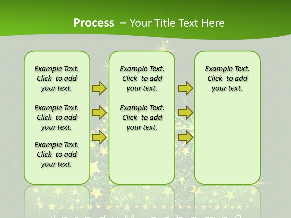 A Green Background With Stars And A Crown PowerPoint Template