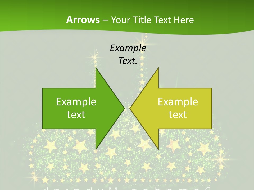 A Green Background With Stars And A Crown PowerPoint Template