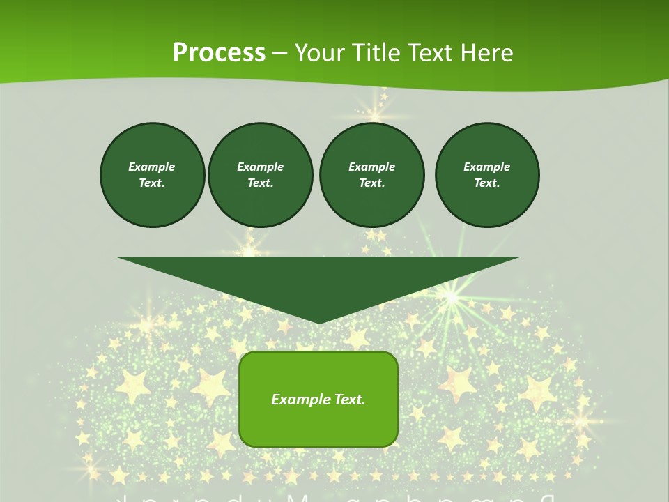 A Green Background With Stars And A Crown PowerPoint Template