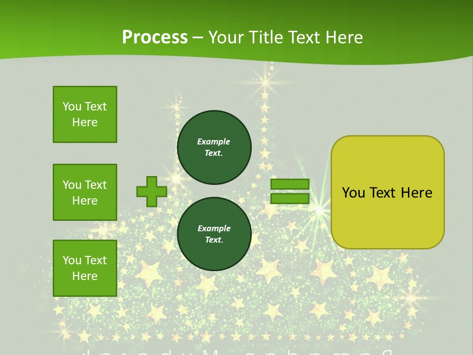 A Green Background With Stars And A Crown PowerPoint Template