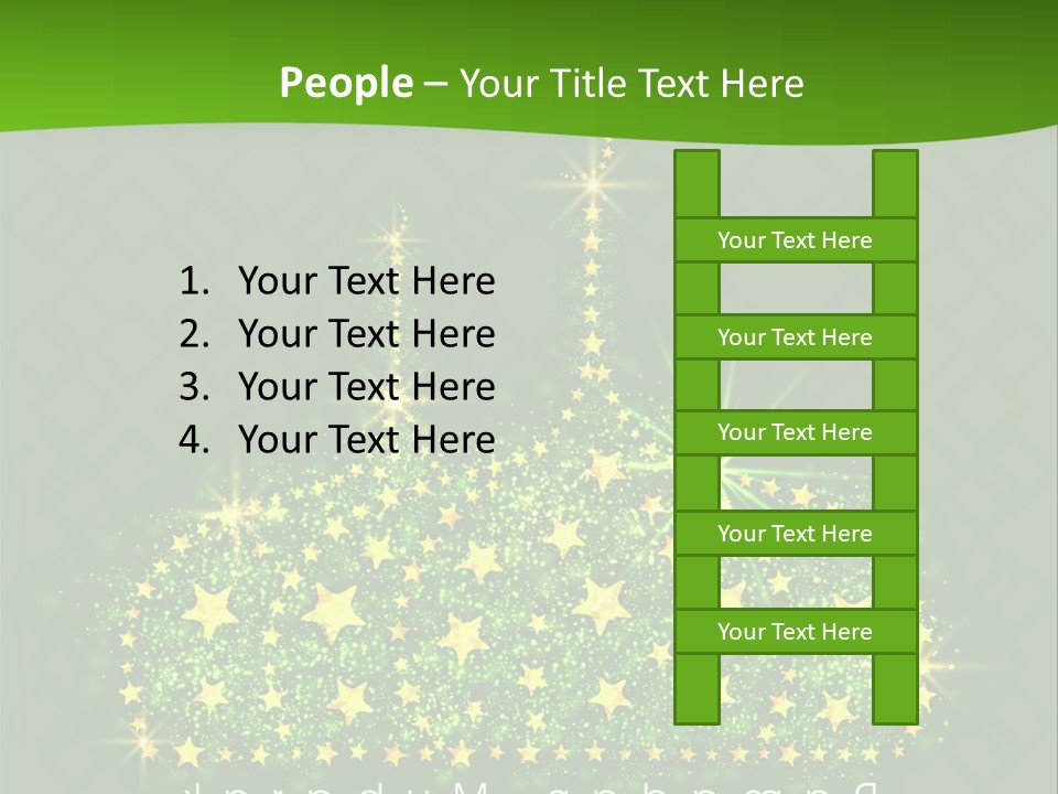 A Green Background With Stars And A Crown PowerPoint Template