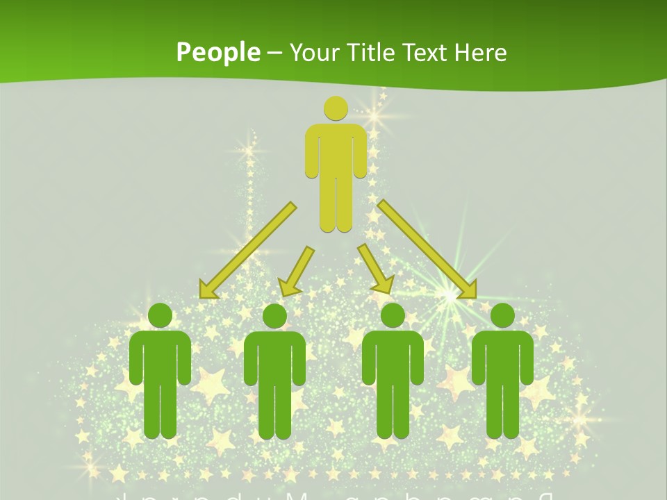 A Green Background With Stars And A Crown PowerPoint Template