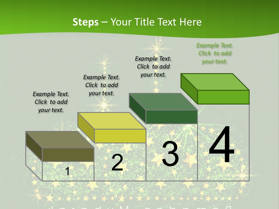 A Green Background With Stars And A Crown PowerPoint Template