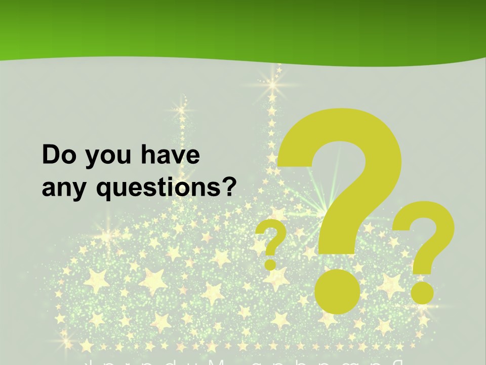 A Green Background With Stars And A Crown PowerPoint Template
