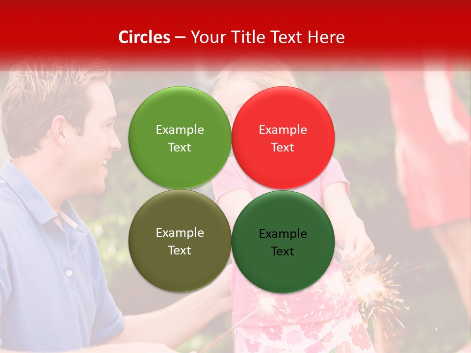 A Man And A Little Girl Sitting At A Table PowerPoint Template