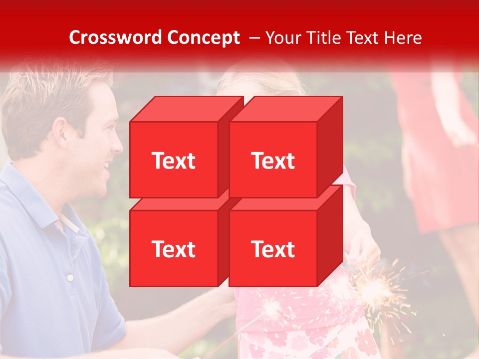 A Man And A Little Girl Sitting At A Table PowerPoint Template