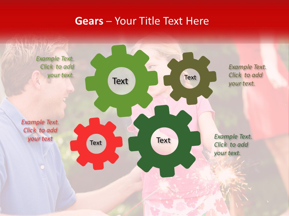 A Man And A Little Girl Sitting At A Table PowerPoint Template