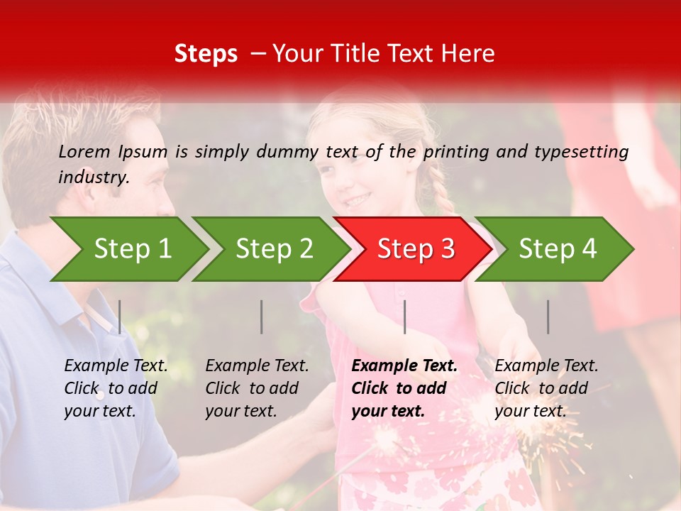 A Man And A Little Girl Sitting At A Table PowerPoint Template
