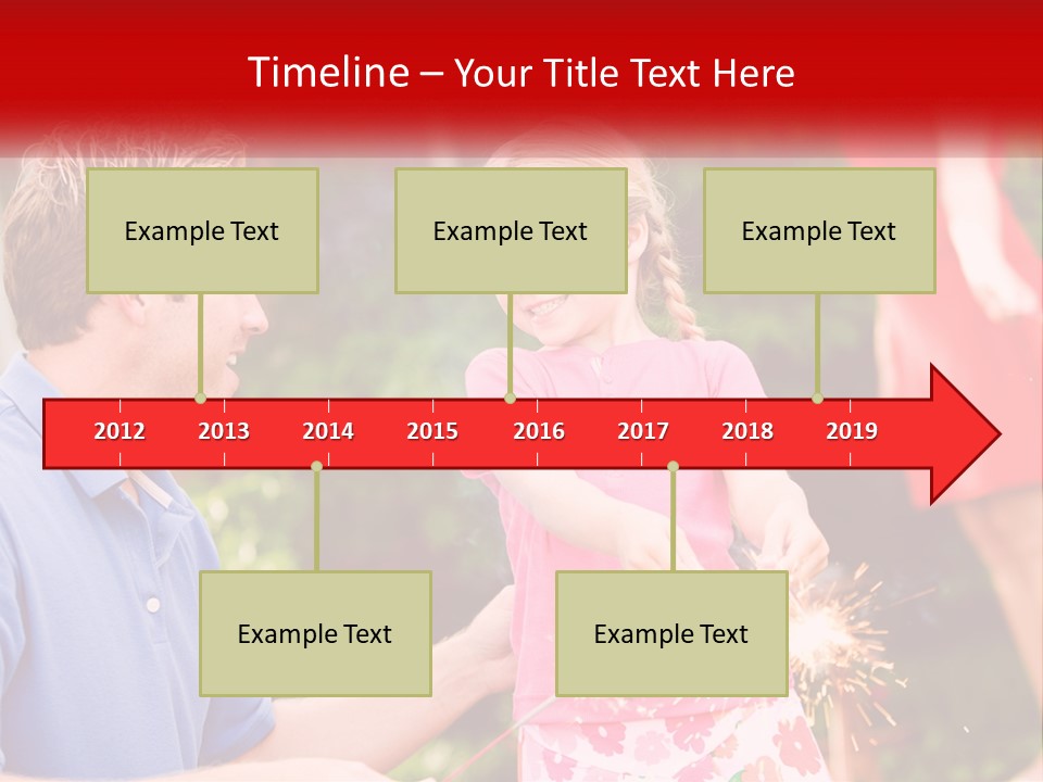 A Man And A Little Girl Sitting At A Table PowerPoint Template