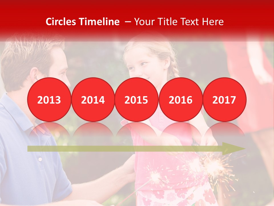 A Man And A Little Girl Sitting At A Table PowerPoint Template