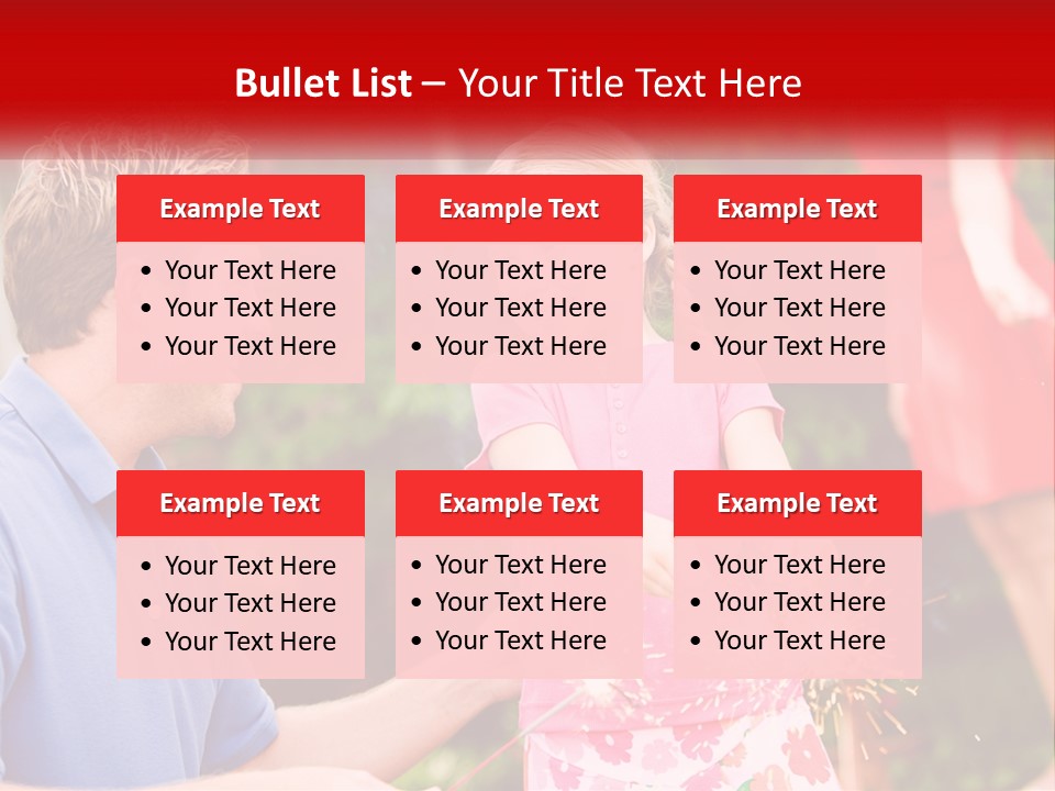 A Man And A Little Girl Sitting At A Table PowerPoint Template