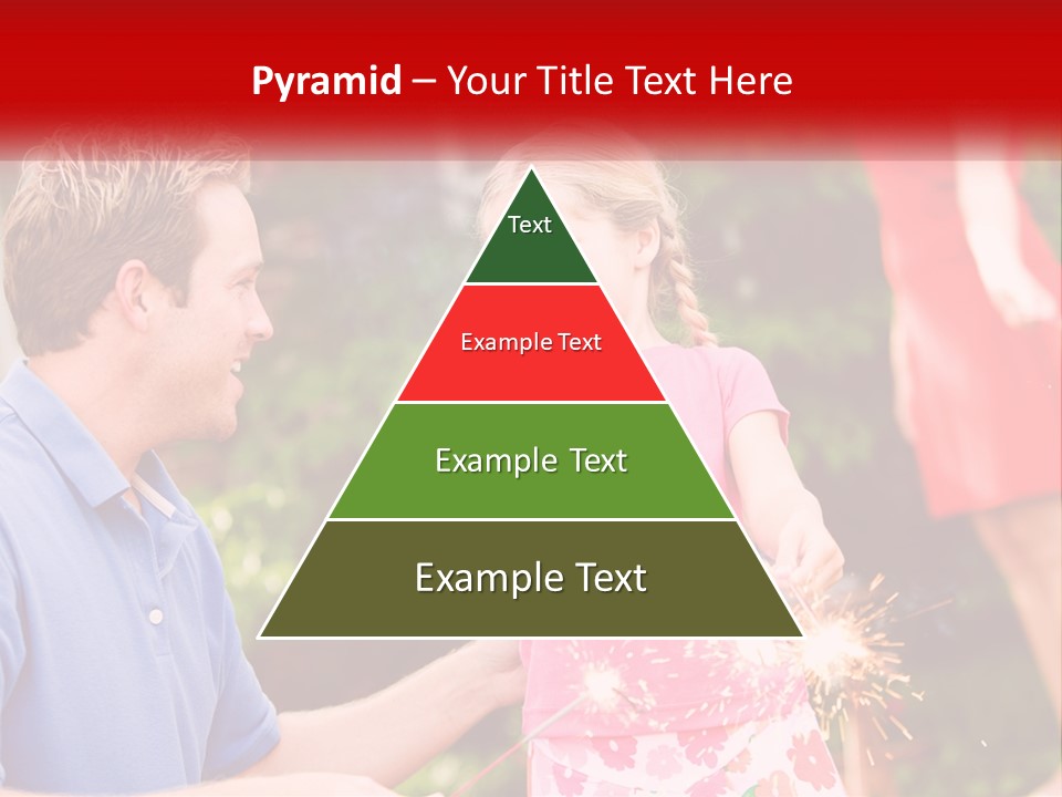 A Man And A Little Girl Sitting At A Table PowerPoint Template