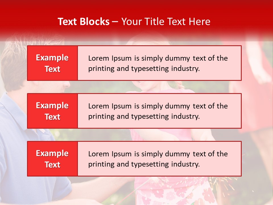 A Man And A Little Girl Sitting At A Table PowerPoint Template