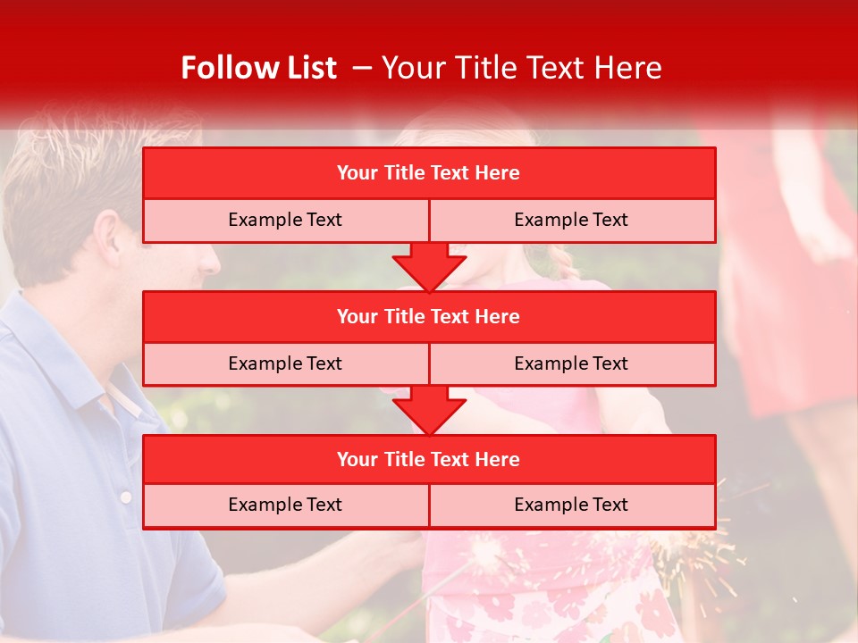A Man And A Little Girl Sitting At A Table PowerPoint Template