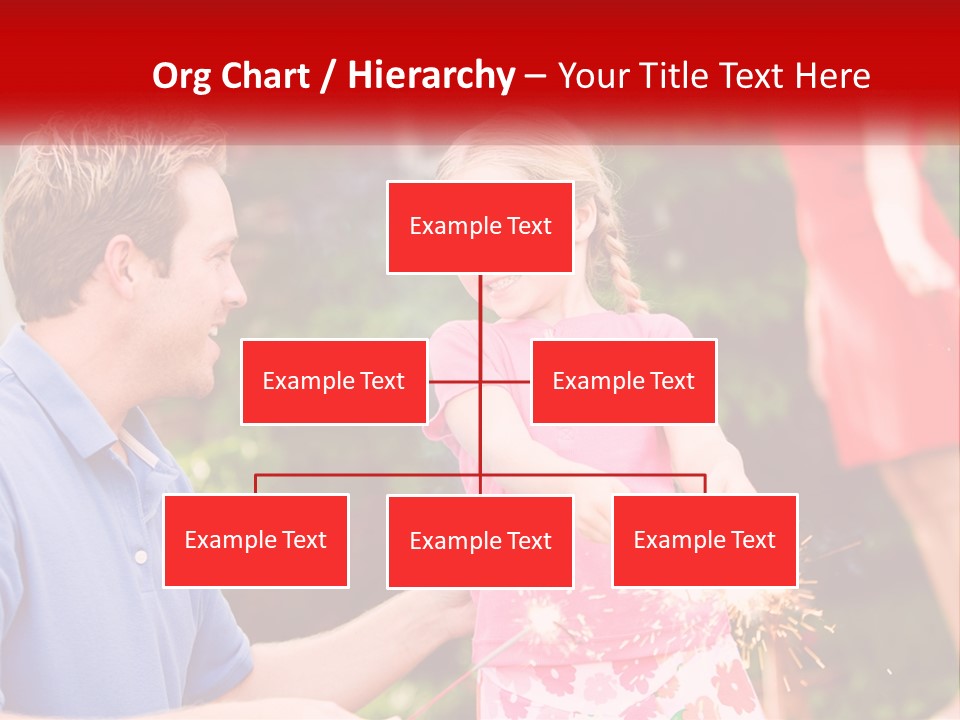 A Man And A Little Girl Sitting At A Table PowerPoint Template