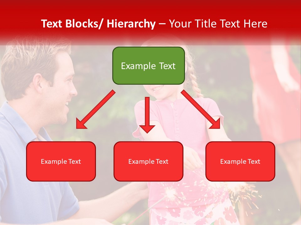 A Man And A Little Girl Sitting At A Table PowerPoint Template