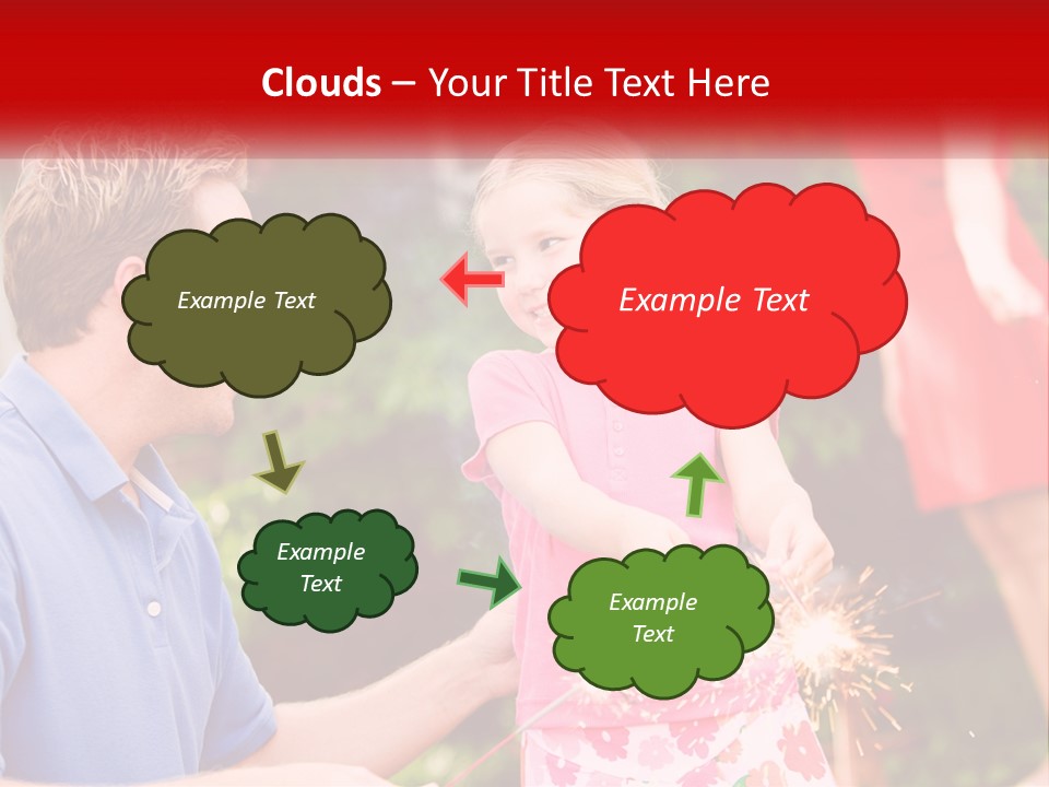 A Man And A Little Girl Sitting At A Table PowerPoint Template