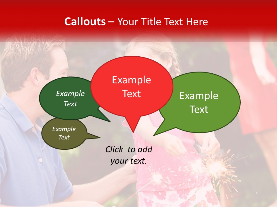 A Man And A Little Girl Sitting At A Table PowerPoint Template