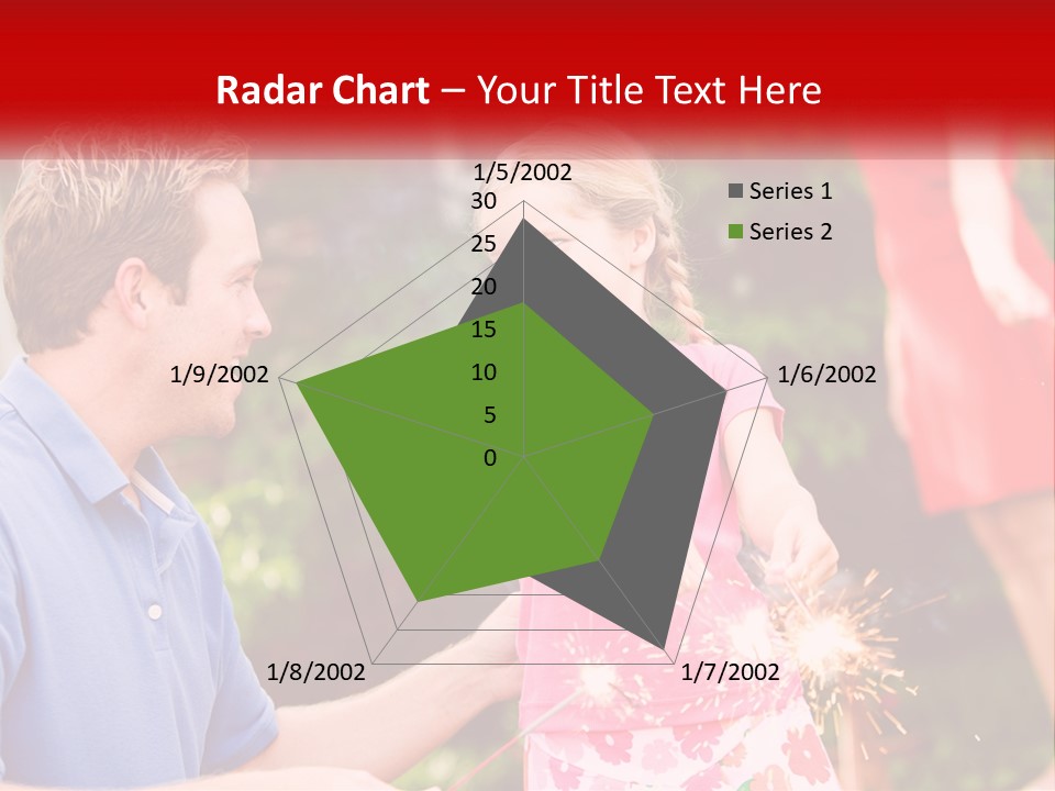 A Man And A Little Girl Sitting At A Table PowerPoint Template