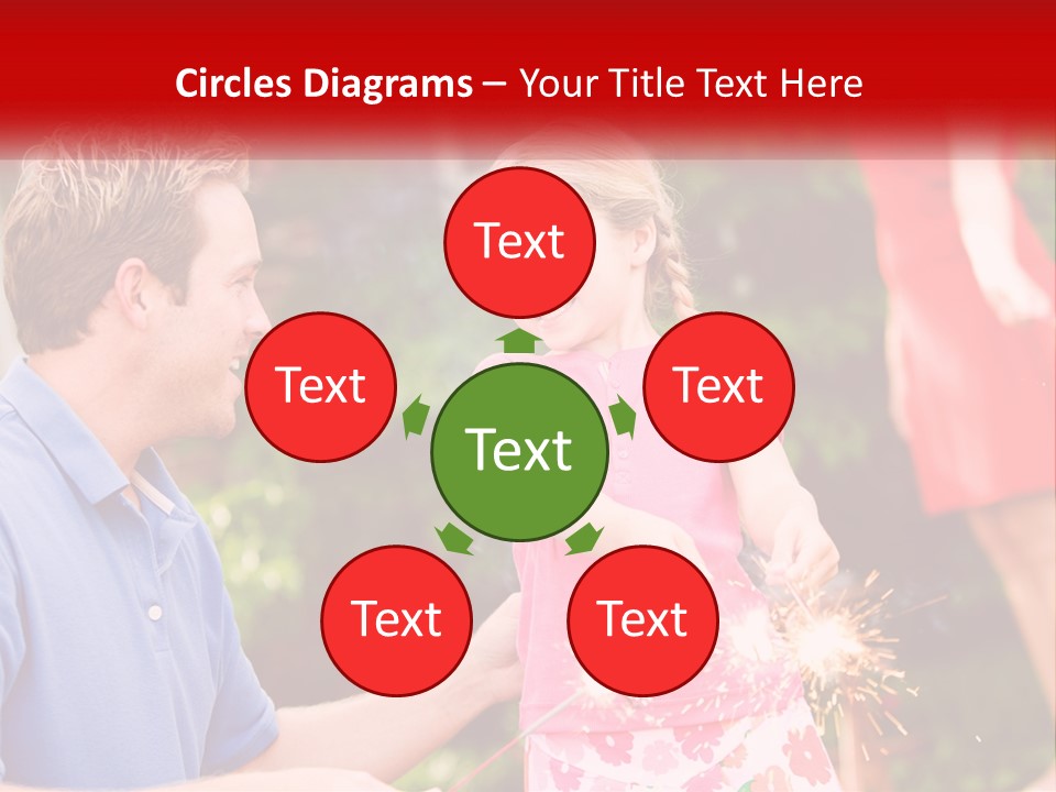 A Man And A Little Girl Sitting At A Table PowerPoint Template