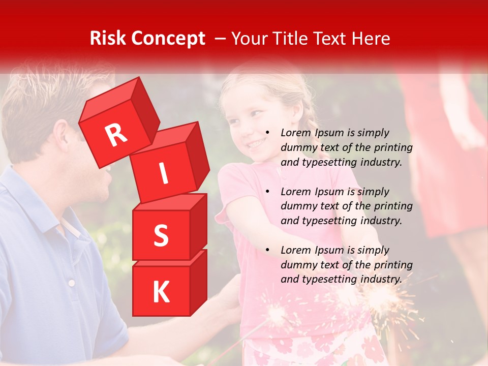 A Man And A Little Girl Sitting At A Table PowerPoint Template