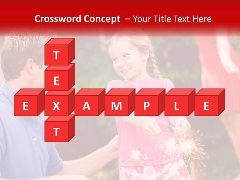 A Man And A Little Girl Sitting At A Table PowerPoint Template