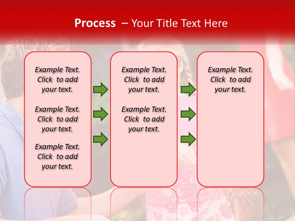 A Man And A Little Girl Sitting At A Table PowerPoint Template