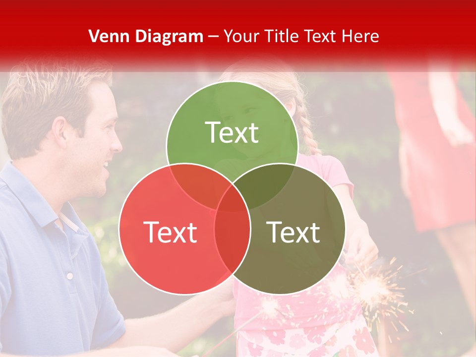 A Man And A Little Girl Sitting At A Table PowerPoint Template