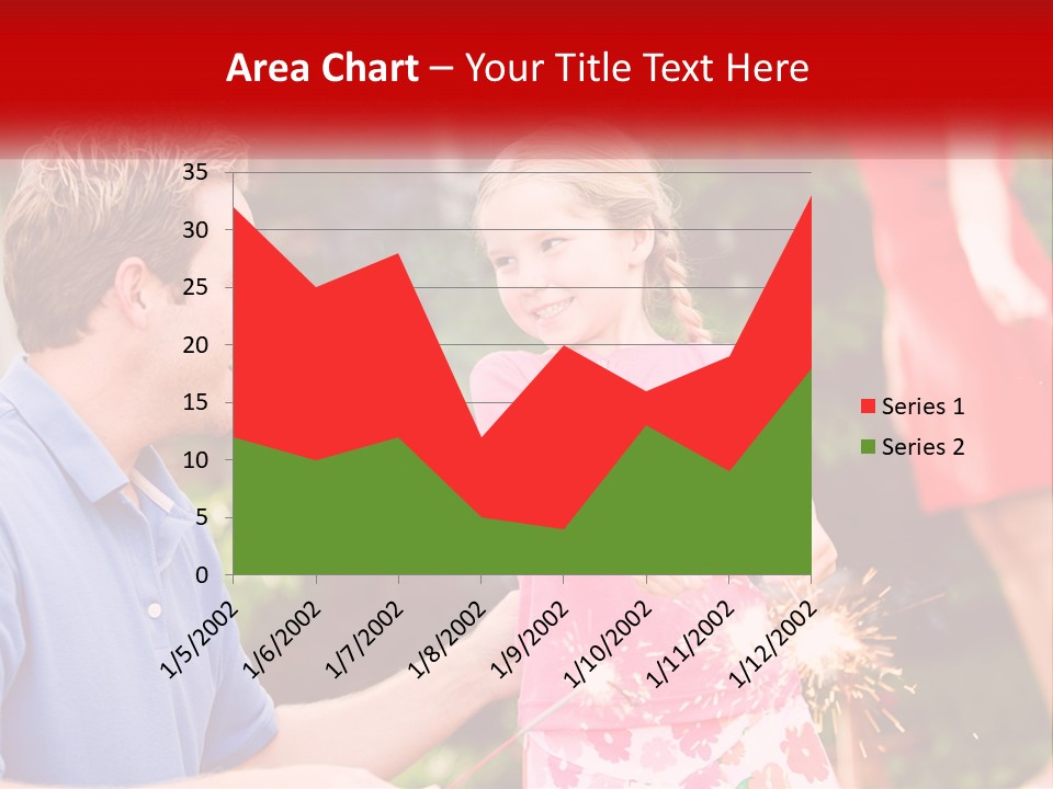 A Man And A Little Girl Sitting At A Table PowerPoint Template
