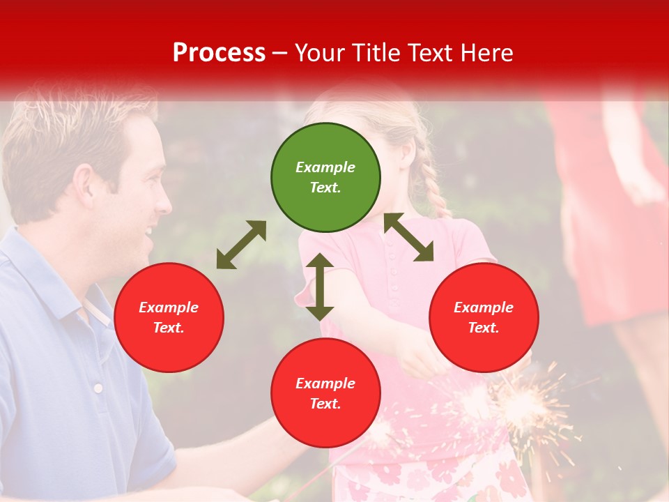 A Man And A Little Girl Sitting At A Table PowerPoint Template