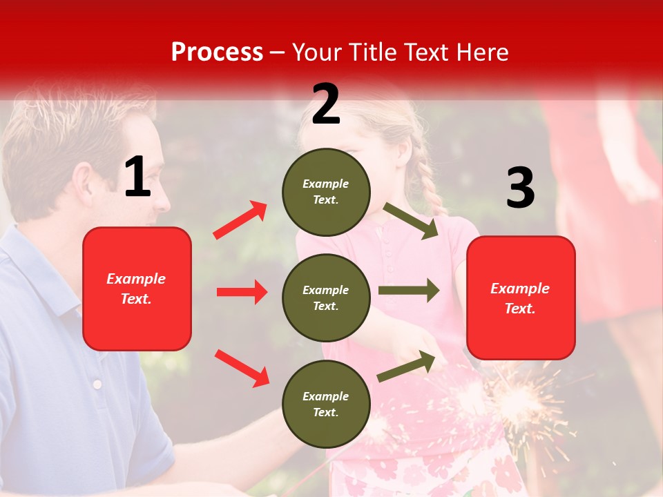 A Man And A Little Girl Sitting At A Table PowerPoint Template