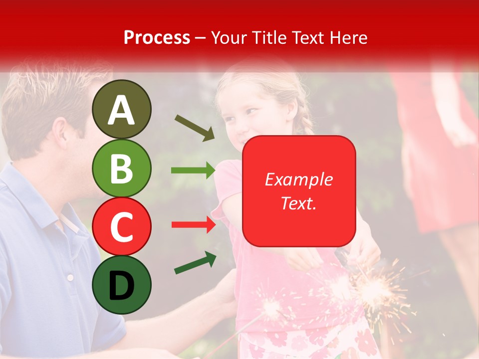 A Man And A Little Girl Sitting At A Table PowerPoint Template