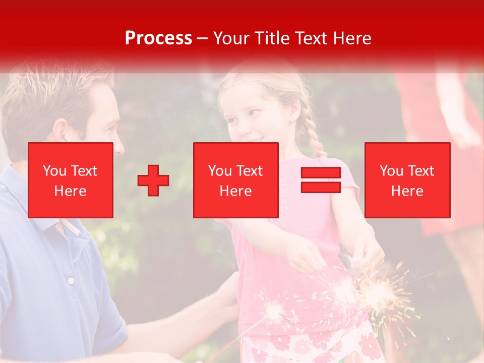 A Man And A Little Girl Sitting At A Table PowerPoint Template