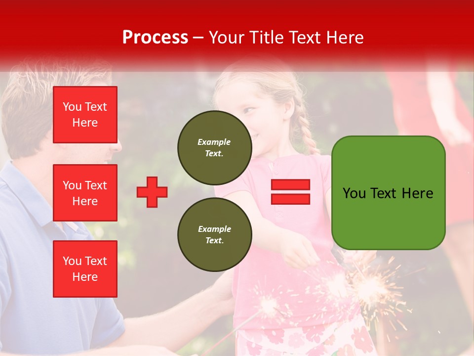 A Man And A Little Girl Sitting At A Table PowerPoint Template