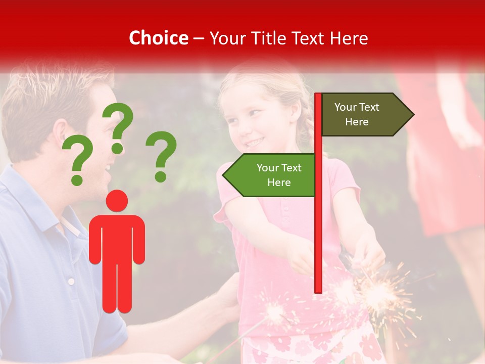 A Man And A Little Girl Sitting At A Table PowerPoint Template