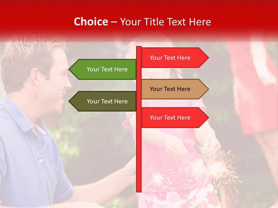 A Man And A Little Girl Sitting At A Table PowerPoint Template