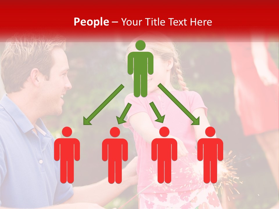 A Man And A Little Girl Sitting At A Table PowerPoint Template