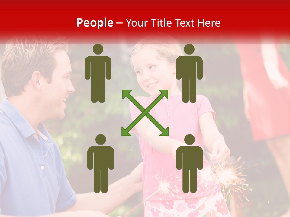 A Man And A Little Girl Sitting At A Table PowerPoint Template