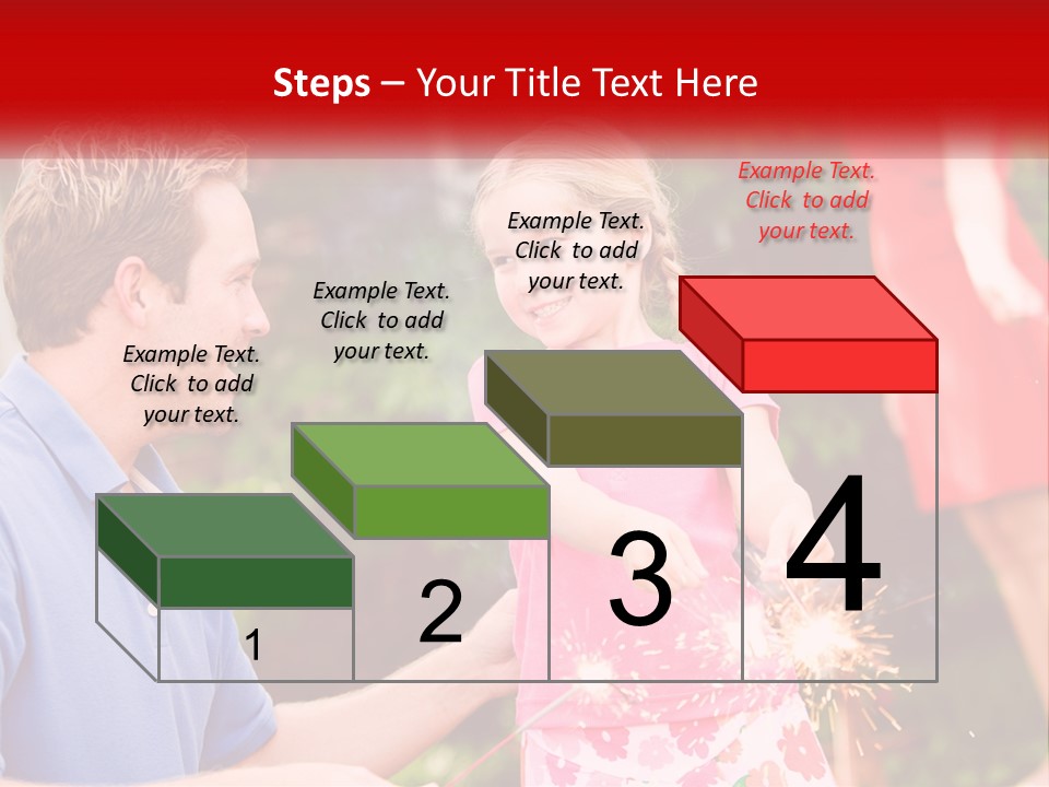 A Man And A Little Girl Sitting At A Table PowerPoint Template