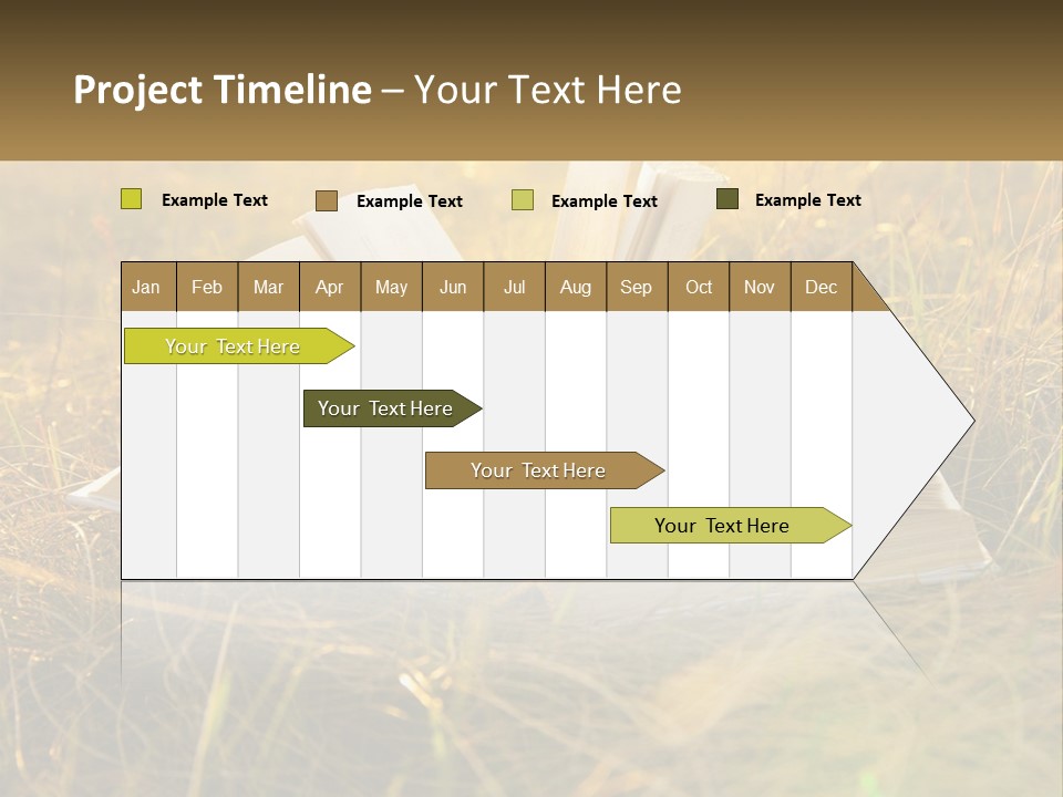 An Open Book Sitting On Top Of A Lush Green Field PowerPoint Template