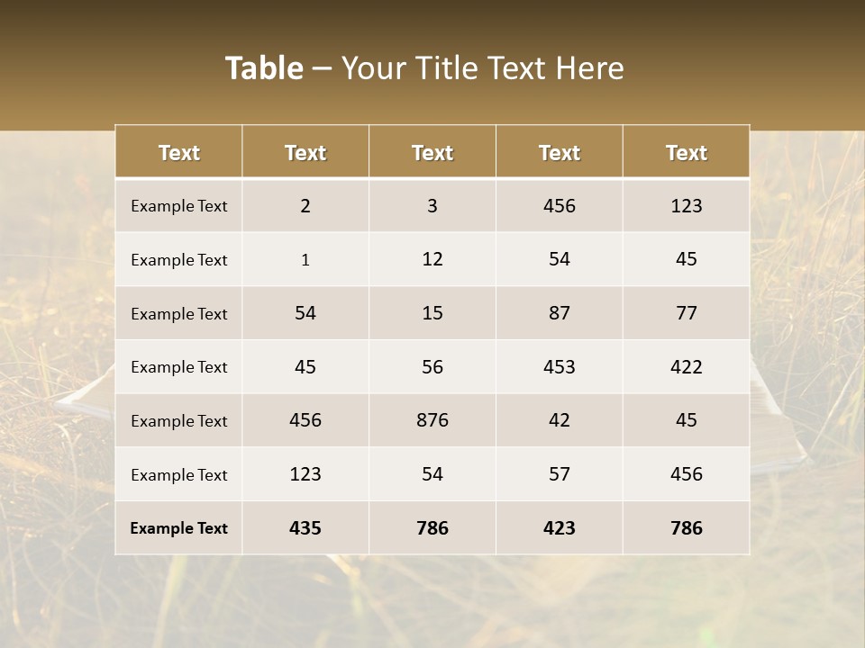 An Open Book Sitting On Top Of A Lush Green Field PowerPoint Template