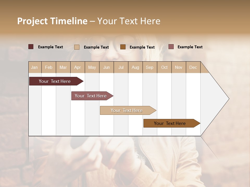 A Woman Wearing Glasses And A Hat Is Looking At Her Cell Phone PowerPoint Template