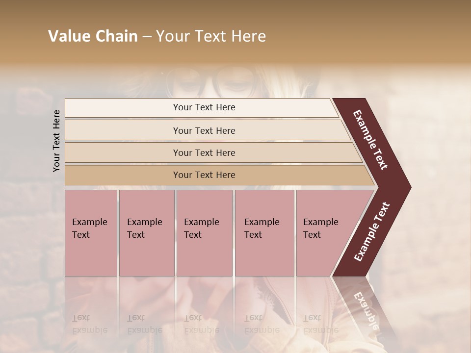 A Woman Wearing Glasses And A Hat Is Looking At Her Cell Phone PowerPoint Template