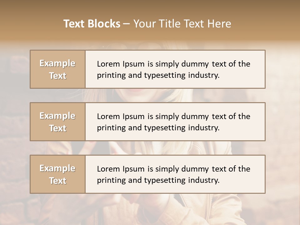 A Woman Wearing Glasses And A Hat Is Looking At Her Cell Phone PowerPoint Template