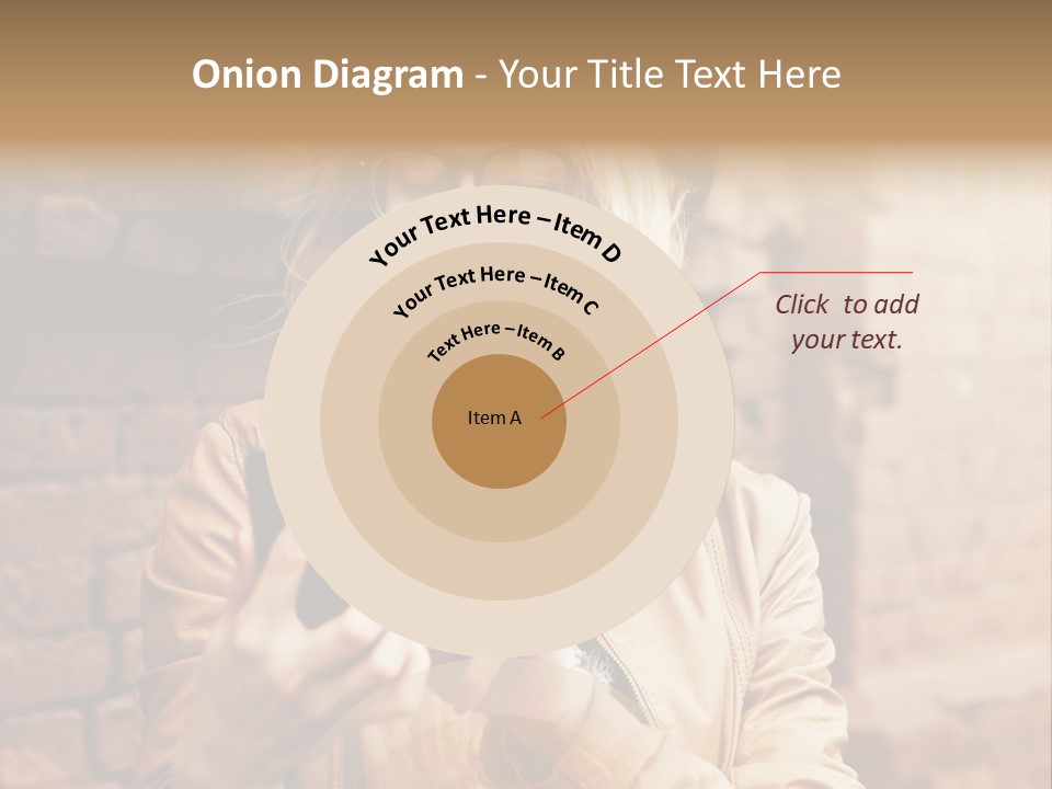 A Woman Wearing Glasses And A Hat Is Looking At Her Cell Phone PowerPoint Template